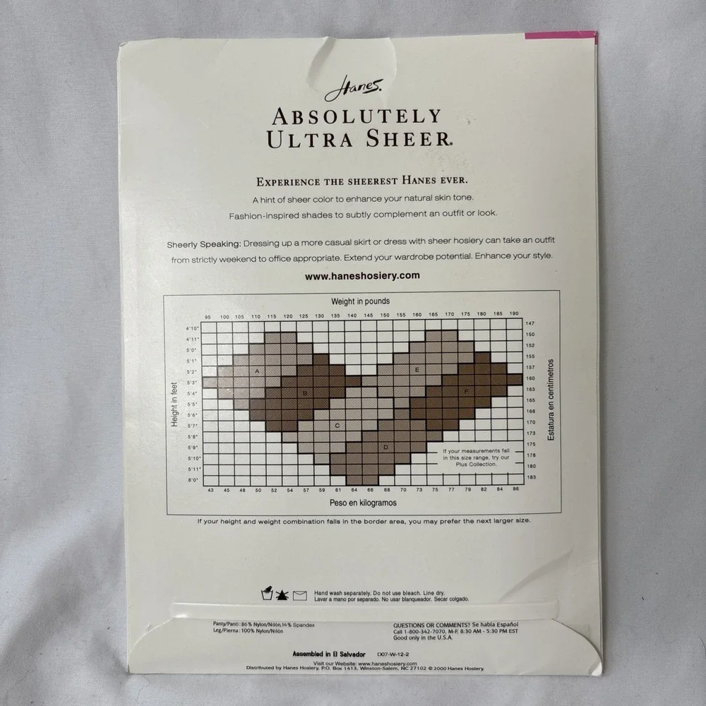 Hanes Absolutely Ultra Sheer Pantyhose Non Control Sandlefoot Jet‎ Black C 705